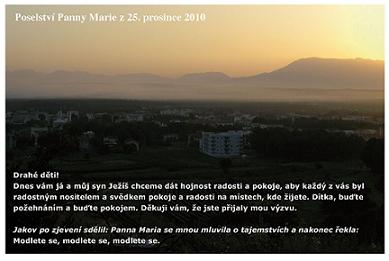 Poselství Panny Marie z 25. 12. 2010 v Medugorje